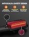COOLKESI Ionic Hair Straightener Brush, Anti-scald Straightening Brush with Fast MCH Ceramic Heating, Adjustable Temperatures, Auto-Off & Dual Voltage, Portable Straightening Comb for Home, Travelthumb 4