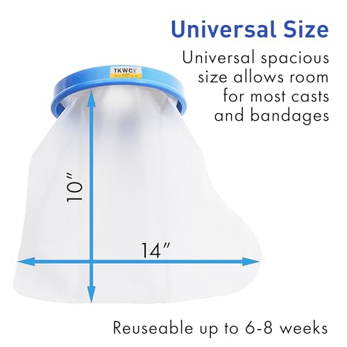 TKWC INC Water Proof Leg Cast Cover for Shower - Watertight Foot Protector (Foot & Ankle)