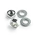 8 Set M8x25 Thumb Screw Plastic Plum Blossom Shape Head Threaded Knurled Grip Knobs Clamping Screw with Nut Washer