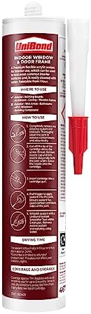 Unibond White Acrylic Sealant 467g Cartridge Paintable Indoor Window Door Frame view 2