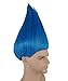 HPO Unisex 80s Colorful Pointy Troll Cosplay Spiked Crazy Costume Wig | Halloween and Themed Party Wigs for Men and Women | Adult Anime Funny Hair