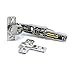 TamBee 175 Degree Hinges Frameless Cabinet Doors Hinges Face Soft Close Wardrobe Door Self Closing Stainless Steel Hydraulic Buffer Dampers for Cupboard Gate,Long Tail(Full Overlay)