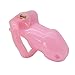 FYJENNICC HT-V2 Chastity Cage |Male Resin Chastity Devices for Beginner |Adult Sex Toy for Men |5 Color Short&Long Cage |2 Sets MagicLockers |4 Sizes Rings Included (Pink, Short)