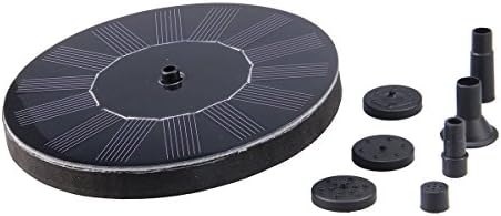 RivenAn Solar Powered Bird Bath Fountain Pump, Free Standing Garden 1.4W Solar Panel Kit Water Pump, Outdoor Watering Submersible Pump (Birdbath & Stand Not Included)