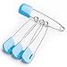 Household Mall Pack of 100 Pcs Cloth Diaper Pins Stainless Steel Traditional Safety Pin (Blue)