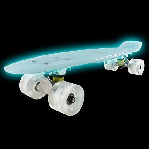 Jaidee shop New Spooner Board, Mini Cruiser Glow Skateboard Complete 22 Inch Standard Style Plastic Board