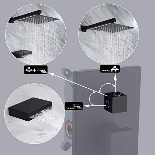 KES Tub and Shower Faucet Set Shower System with 10Inch Rain Shower