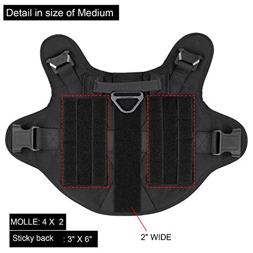 image for ICEFANG Tactical Dog Harness,K9 Working Dog Vest,No Pulling Front Clip