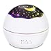 Kids Night Light Projector – Star/Ocean with Fish Dolphin Shark All-in-one Light Projector for Kids, Colorful Rotating Projection Night Light Gift for Boys Girls (White)