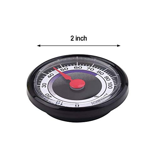 Dicrey Outdoor Thermometer Humidity Gauge Humidor Hygrometer with Waterproof for Indoor Outdoor