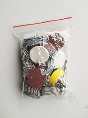 Tool Woodwork - 100pcs 25mm Sanding Discs + 1" Abrasives Hook & Loop Backer Plate + 1/8inch Shank Set For Polishing Tools