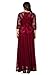 ESPRLIA Women's Plus Size Floral Lace 3/4 Sleeve Wedding Maxi Dress (3X, Wine)