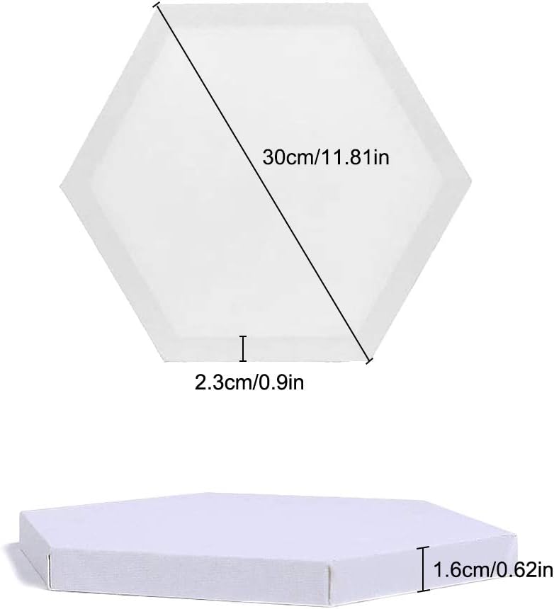 3 Pieces Art Stretched Canvas, 30 cm/11.8 inch Art Painting Frame, Painting Canvas Panel Boards - Image 4