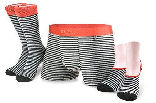 Related Garments Men's Matching Socks, No-Show Socks and Boxer Briefs: The New Captain Large