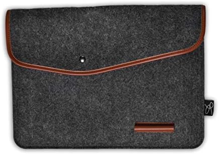 Valier Laptop Sleeve - Protective Case for 12.3 inch Google Pixelbook - Perfect for Your Laptop and Accessories - Features 2 Pen Clips, 4 Pockets for Laptop, Notebook, Wallet, Phone. (Black)