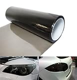 iJDMTOY 12 by 48 inches Self Adhesive 20% Dark Black Headlights, Tail Lights, Fog Lights Tint Vinyl Film