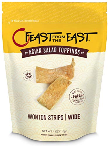 Feast From The East Asian Salad Toppings - Wonton Strips - Wide 4 Ounce - Thumbnail 5