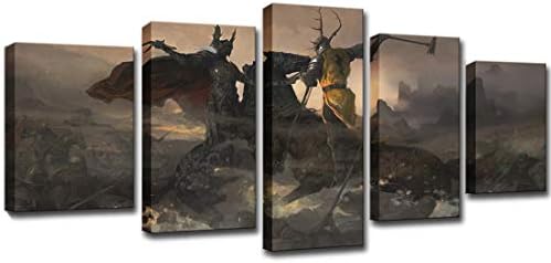 WINSEN HD Print Wall Art 5 Piece Canvas Art Game of Thrones Painting Home Decor Game Canvas Painting Poster with Framed Ready to Hang
