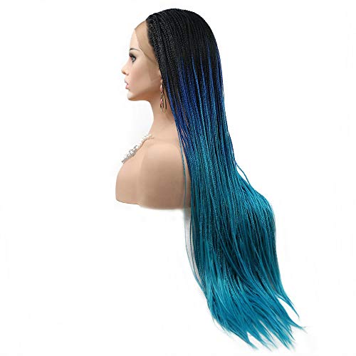 blue queen wig