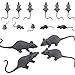 Leinuosen 18 Pieces Halloween Fake Mouse Realistic Mouse Spooky Rats for Halloween Trick Toys Decoration (Grey)