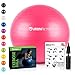 URBNFit Exercise Ball (Multiple Sizes) for Fitness, Stability, Balance & Yoga Ball - Workout Guide & Quick Pump Included - Anti Burst Professional Quality Design