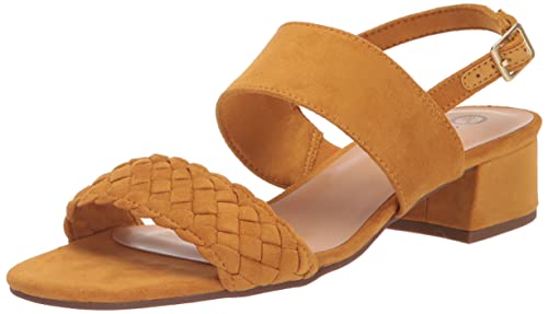 Bella Vita Women’s Ellison Heeled Sandal, Mustard Suede, 6.5 Wide