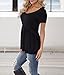 Inital Women's V Neck Short Sleeve Babydoll Tunic Pleated Shirts Blouse Black 2xl