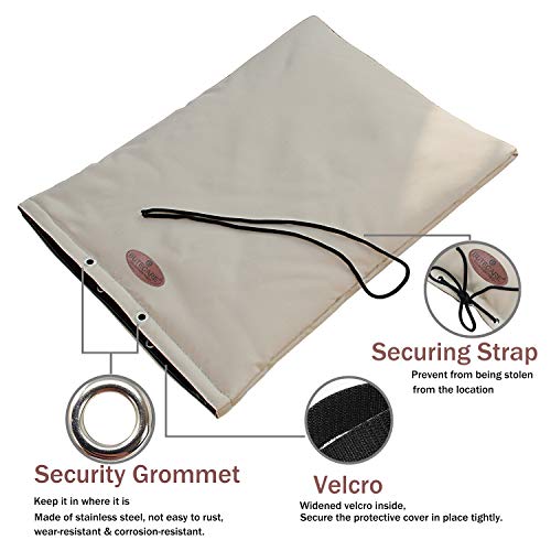 Butecare Backflow Insulation Cover, 17" W x 21" H Backflow Winter Cover Pouch for Backflow System, Outdoor Winter Pipe Freeze Protection, Water Sprinkler Valve, Meter, and Controller