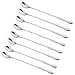 Zicome 10-1/2 Inch Long Handle Stirring Mixing Spoon for Cocktail Ice Coffee Tea Drinks, Stainless Steel, Set of 8