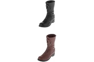 Luzhengyang 2 Pairs Military Combat Boots for 1/6 Scale Action Figure, Shoes for 12-Inch Male Doll Models, Compatible with Mo