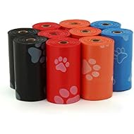 Best Pet Supplies Dog Poop Bags (150 Bags) for Waste Refuse Cleanup, Doggy Roll Replacements for Outdoor Puppy Walking and Travel, Leak Proof and Tear Resistant, Thick Plastic - Assorted Colors