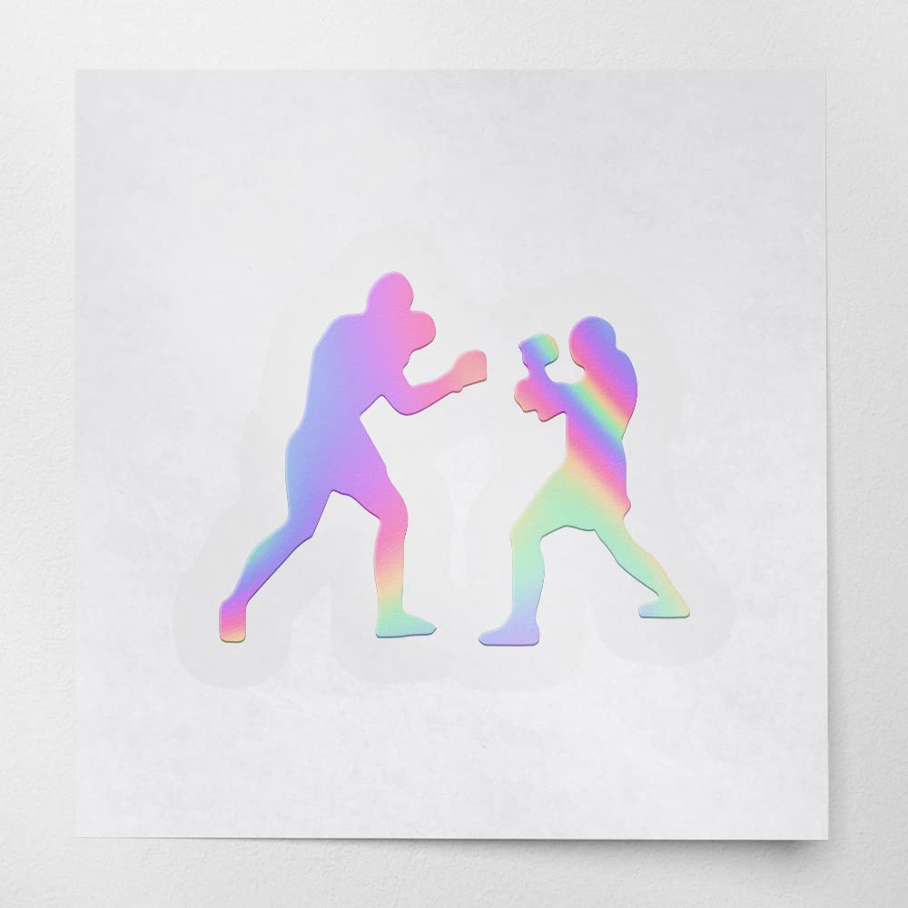 Transparent Decal Stickers of Boxers Boxing