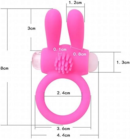 NJU2U Vibrating Bunny Pen-is Co-ck Ring Delay Ejaculation Stimulation Toys for Men - 2 Pack