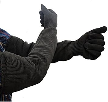 long sleeve black gloves