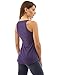 PattyBoutik Women's Notch Neck Curve Hem Tank Blouse (Dark Indigo S)