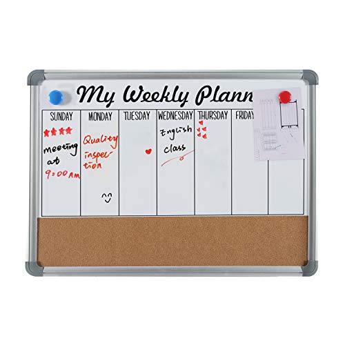 Top 10 Best Calendar Whiteboard And Cork Board Combo For 2019 Sideror