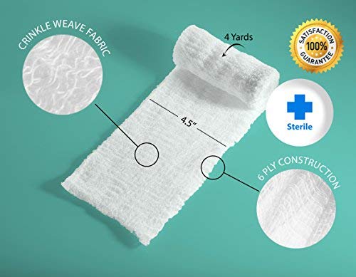 4 6+Pack+Sterile+Gauze+Medical+Bandage