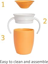Munchkin Miracle 360 6 Months Sippy Cups Orange 207ml 2 Pack view 2