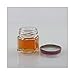 1.5 oz Hexagon Mini Glass Jars with Red Lids and Labels (Pack of 24)