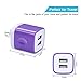 Wall Charger Dual Port Adapter with 6ft USB C Cable, Kakaly Charge Sync Cable Cord for Samsung Galaxy S8/S8+, LG G5/G6/V20/V30, Nexus 5x/6p, Nintendo Switch &more-Purple