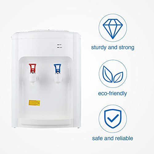 KUPPET 35 Gallon Countertop Water Cooler DispenserHot & Cold Water