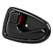 AUTEX 2pcs Black Interior Door Handle Set Front Left Driver Side + Front Right Passenger Side Compatible with Accent 2000 2001 2002 2003 2004 2005 83444, 83445
