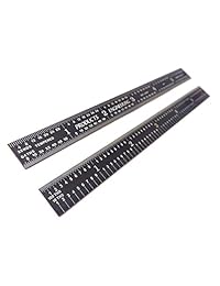 Pec Herramientas 6" 5R flexible Negro cromado, "alto contraste regla con marcas cerrajero 1 10," 1 100," 1 32" y 1 64"