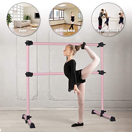 Bifanuo Ballet Barre Portable Double, Freestanding Ballet Barre