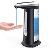 Docamor Automatic Hand Soap Dispenser 400ml Touchless ABS Sanitizer Liquid Lotion Dispenser Shower Bath Shampoo Dispenser with Built-in Infrared Smart Sensor for Kitchen Bathroom and Washroom (400ML)
