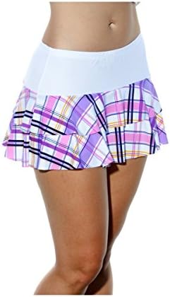 Show No Love Women's Racquet Plaid Ruffle Tennis Skirt (size L)