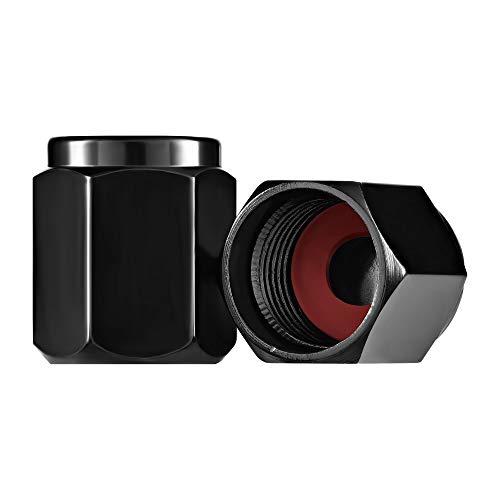 ValveLoc Hexagon Tire Valve Caps (10Pack) HeavyDuty Stem Covers Dustproof, Airtight Seal