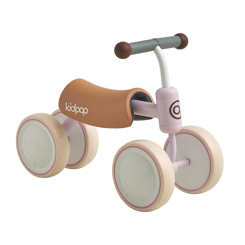 kidpop Big Bee Baby Balance Bike (Unisex), Four-Wheel Push Bike, Toddler Ride-On Toy for Ages 1-2, First Birthday Gift, Little One's First Bike - Purple