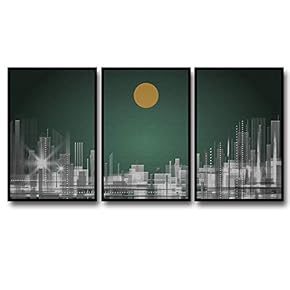 3 Piece Framed Canvas Wall Art for Living Room, Bedroom Nordic Style Canvas Prints for Modern Home Decoration Ready to Hang - 16"x24"x3 Panels