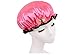 Shintop Children Shower Cap - Girl Cute Resizable Waterproof Double Layer Environmental Bath Hat Solid with Bowknot Kawayi EVA Hat Satin Bonnets Perfect for Bath, Hot Oil Treatment (Watermelon Red)